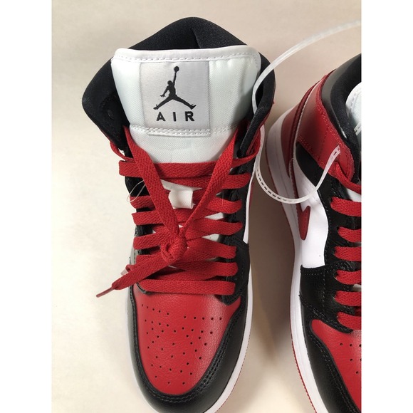 Nike Women's Air Jordan 1 Mid Alternate Bred Toe Size 7 - Picture 5 of 6